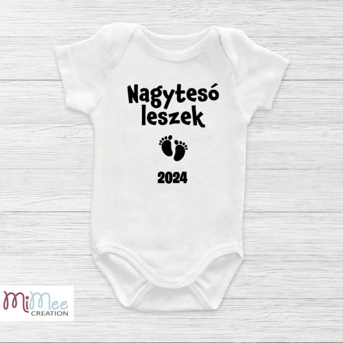 Nagytesó leszek - bababejelentő body leendő nagyszülőknek